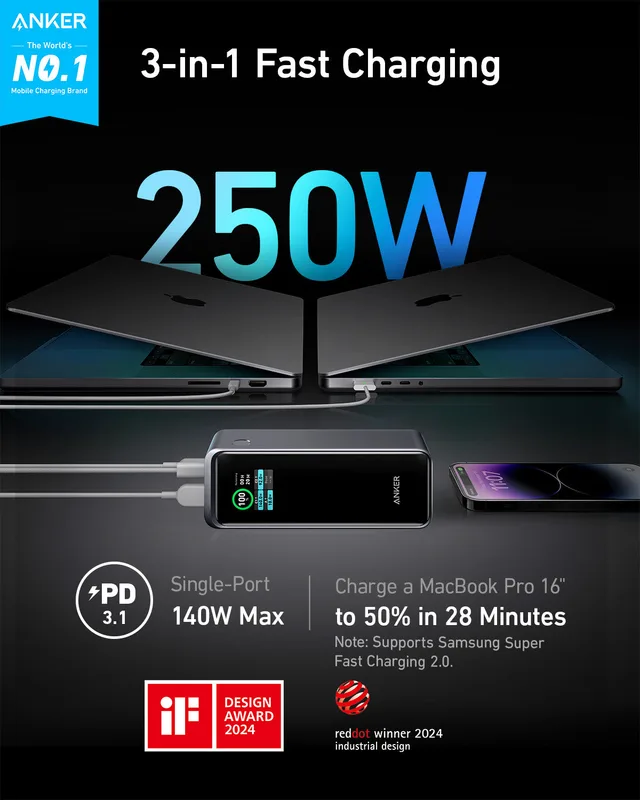Anker Prime Power Bank 27650mAh 250W