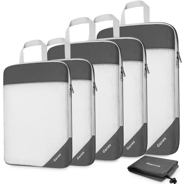 Gonex compression packing cubes set with mesh fronts