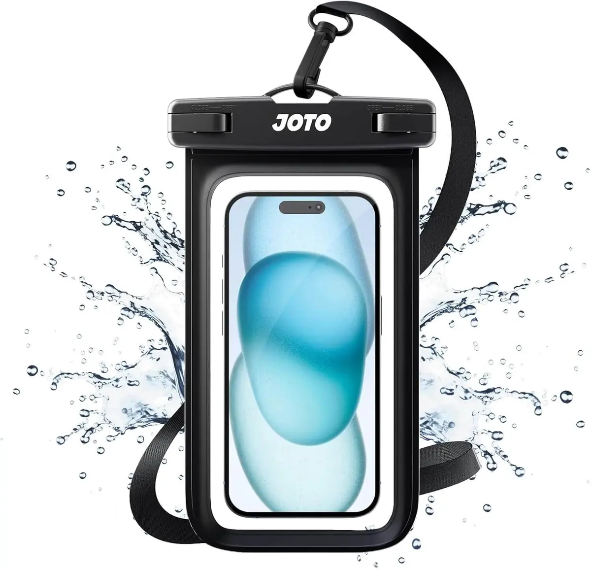 JOTO Universal Waterproof Phone Pouch, black, IPX8 rated