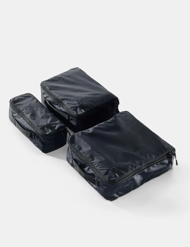 Matador ultralight packing cube set in black, three pieces